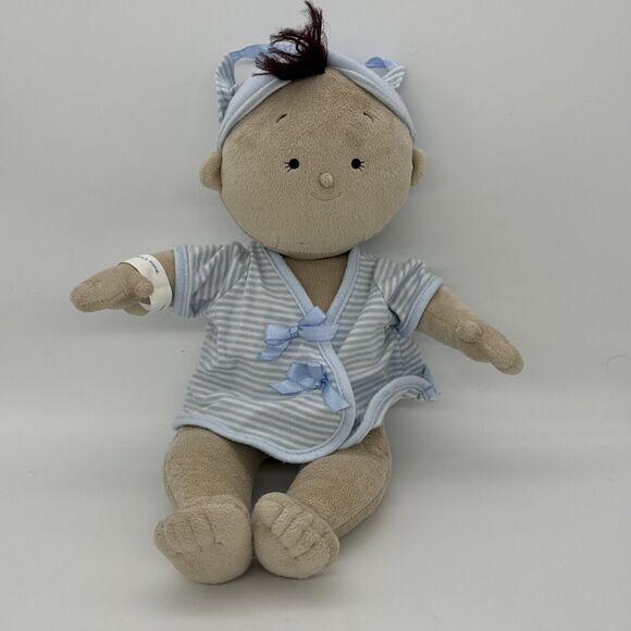 Rosy Cheeks Tan Boy Baby Doll Plush by North American Bear Company 2014 Rare PIC - Picture 4 of 11